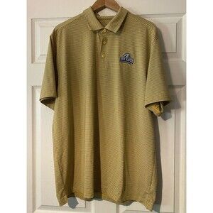 New Haven Chargers Under Armour striped Polo size 2X Loose Heatgear short sleeve